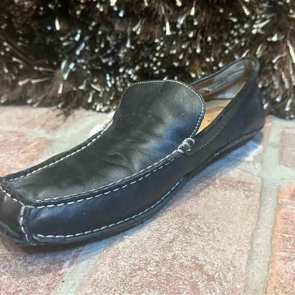 Like New Men's Black Leather Loafers size 11.5 - 12 - Picture 5 of 8
